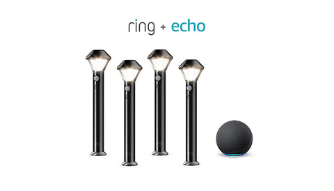 Ring Solar Pathlight - Outdoor Motion-Sensor Security Light Black - Smart Tech Shopping