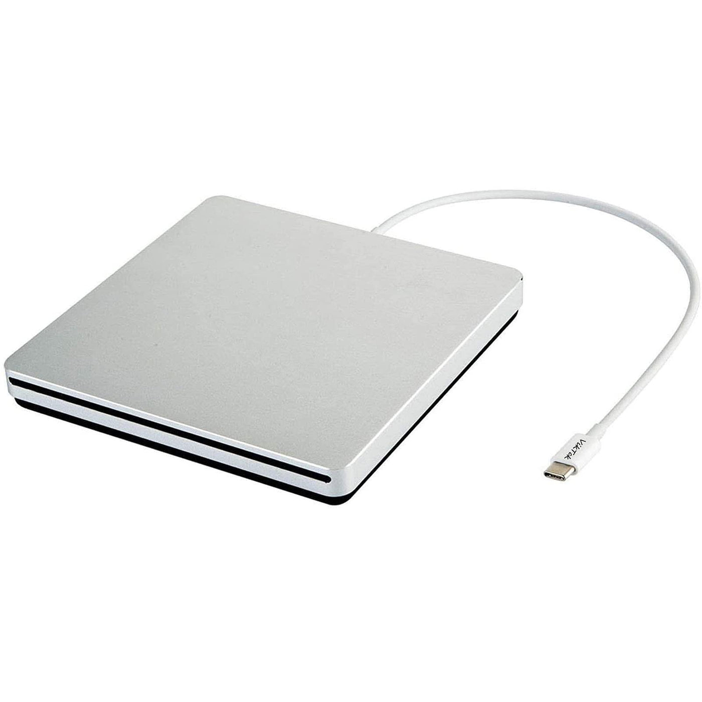 VikTck USB-C Superdrive External DVD/CD Reader and Burner, Latitude with USB-C Port Plug and Play(Silver)