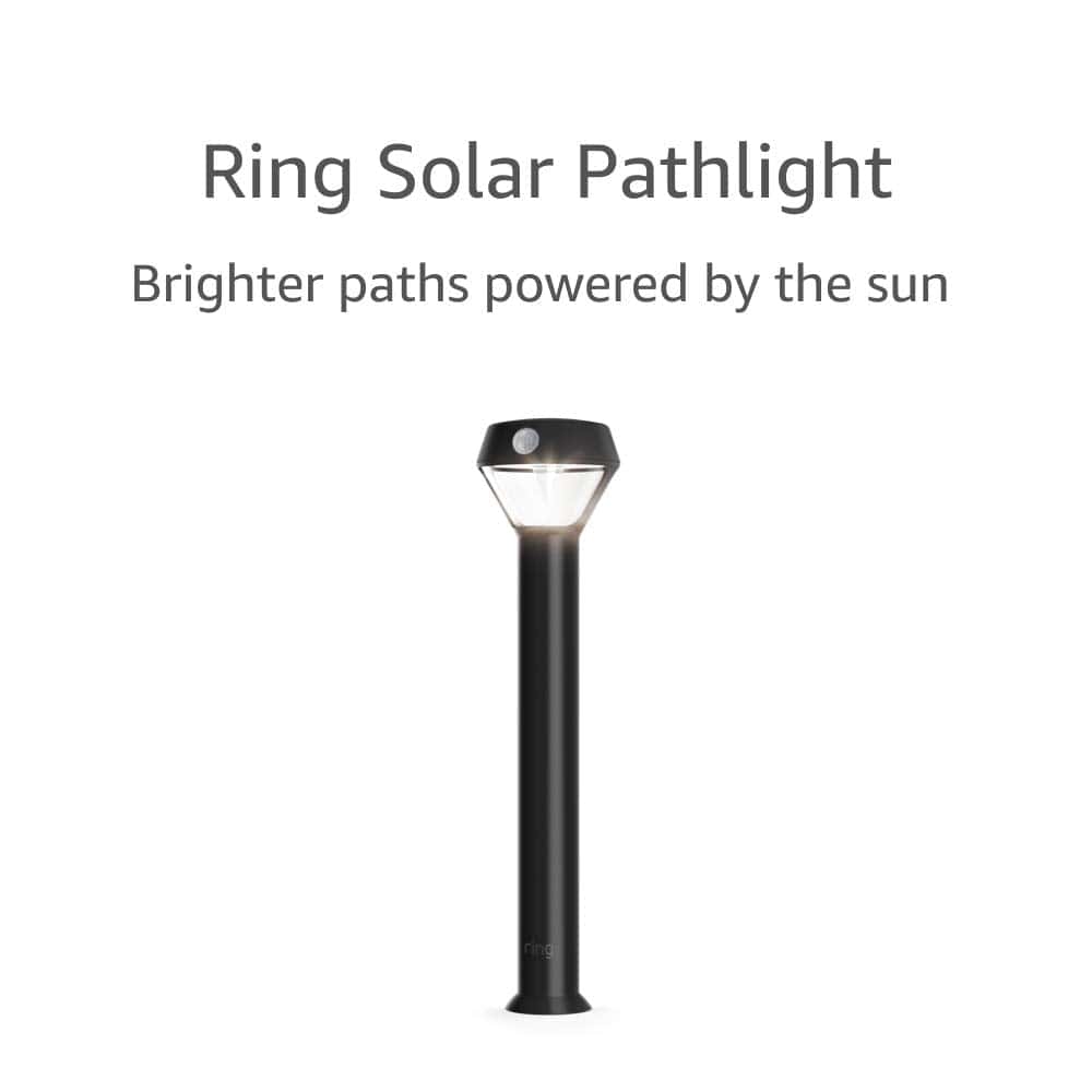 Ring Solar Pathlight - Outdoor Motion-Sensor Security Light Black - Smart Tech Shopping