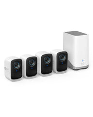eufy security eufyCam S300(eufyCam 3C)4-Cam Kit, Security Camera Outdoor Wireless, 4K Camera, Expandable Local Storage, Face Recognition AI, Spotlight, Color Night Vision, 2.4GHz Wi-Fi, No Monthly Fee