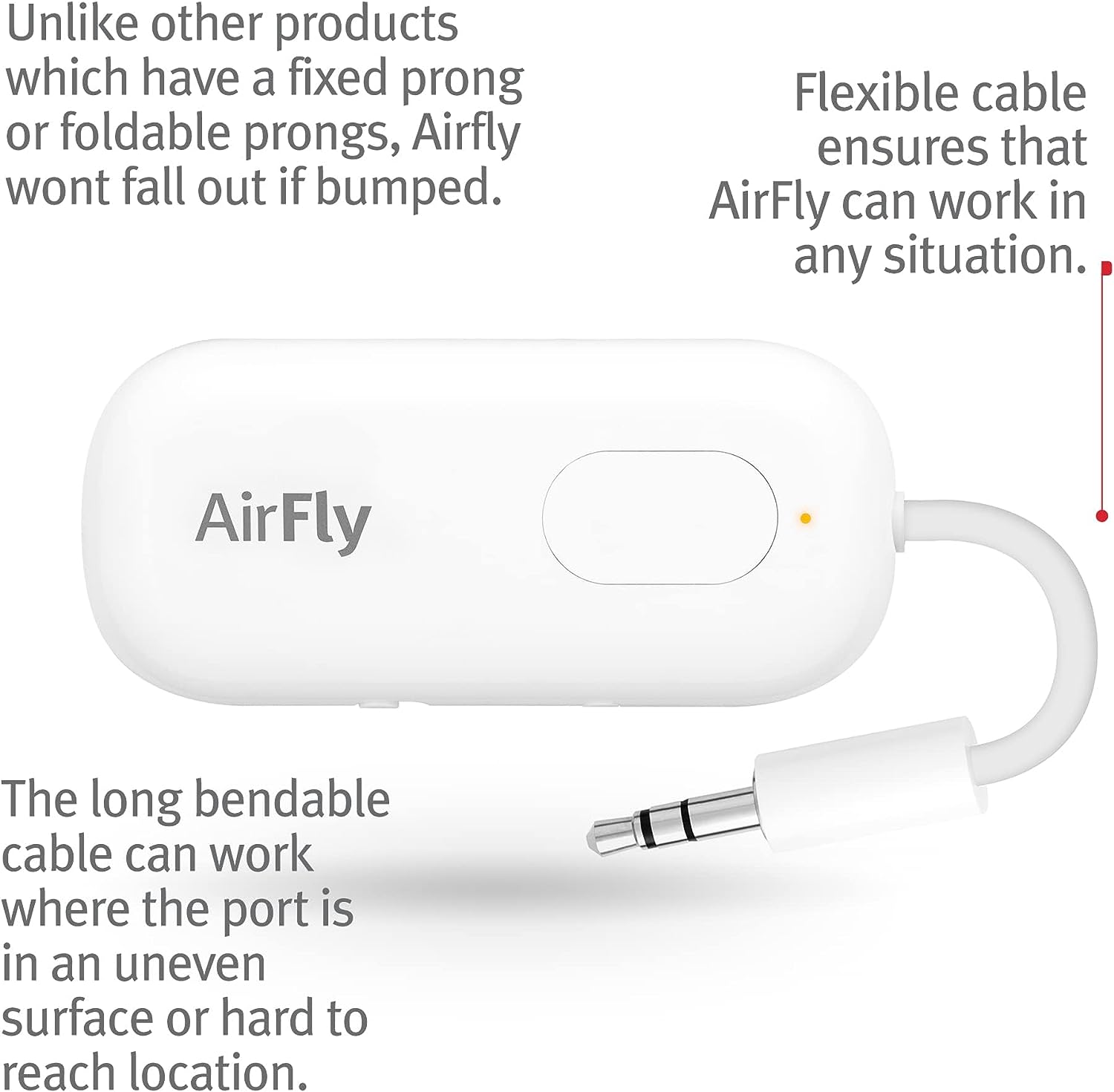 Twelve South AirFly Pro Bluetooth Wireless Audio Transmitter/ Receiver for up to 2 AirPods /Wireless Headphones