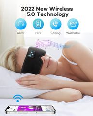 Sleep Headphones, Wireless Bluetooth Music Eye Mask, Ezona 3D Light - Smart Tech Shopping