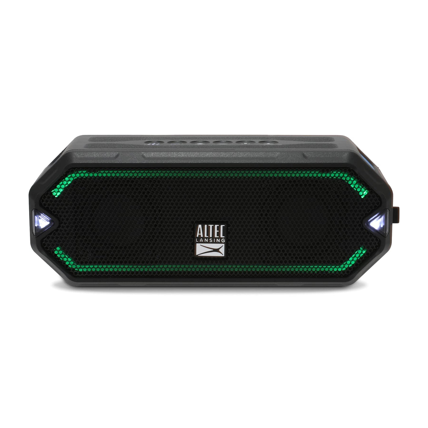 Altec Lansing HydraJolt Wireless Bluetooth Speaker, Waterproof , Built in Phone Charger and Lights, 16 Hours Playtime