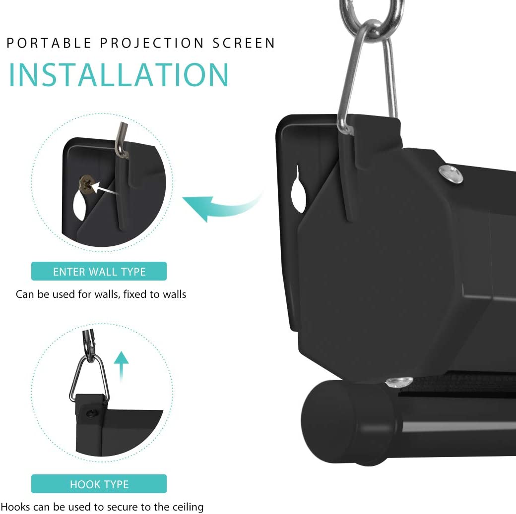 VIVO HOME 100 Inch Manual Pull Down Projector Screen: Enjoy Big-Screen Entertainment