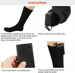 Heated Socks, Battery Heated Socks for Women Men, Electric Thermal Warming Socks - Smart Tech Shopping