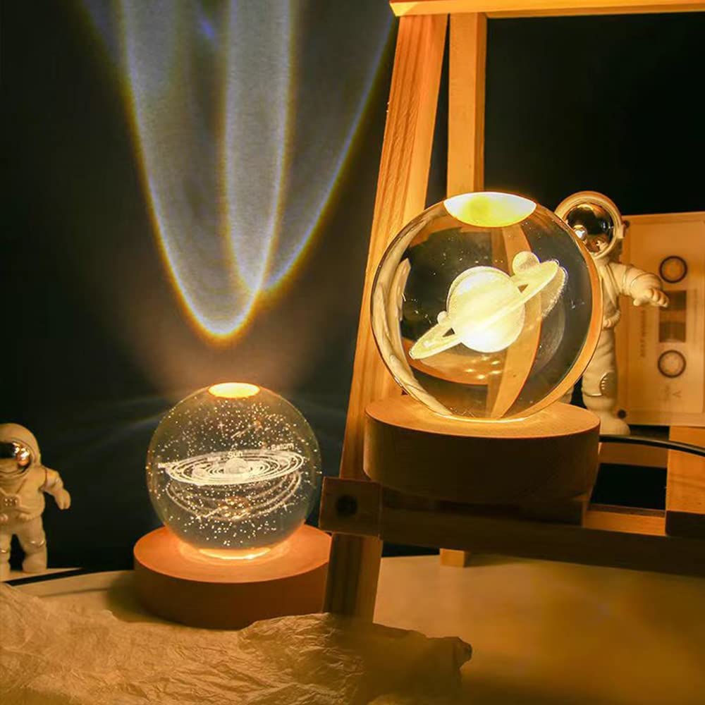 Nurluce 3D Solar System Crystal Ball Night Light