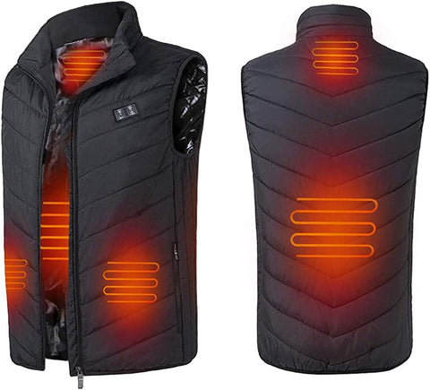 Insulated Heated Vest, Unisex Slim Fit Heated Coat Waistcoat Rechargeable USB Electric Heating Winter Vest - Smart Tech Shopping