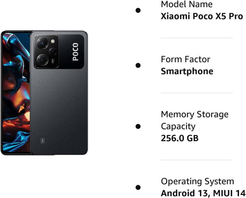 Xiaomi Poco X5 PRO 5G , 256GB + 8GB Smart Phone with Triple Camera - Smart Tech Shopping