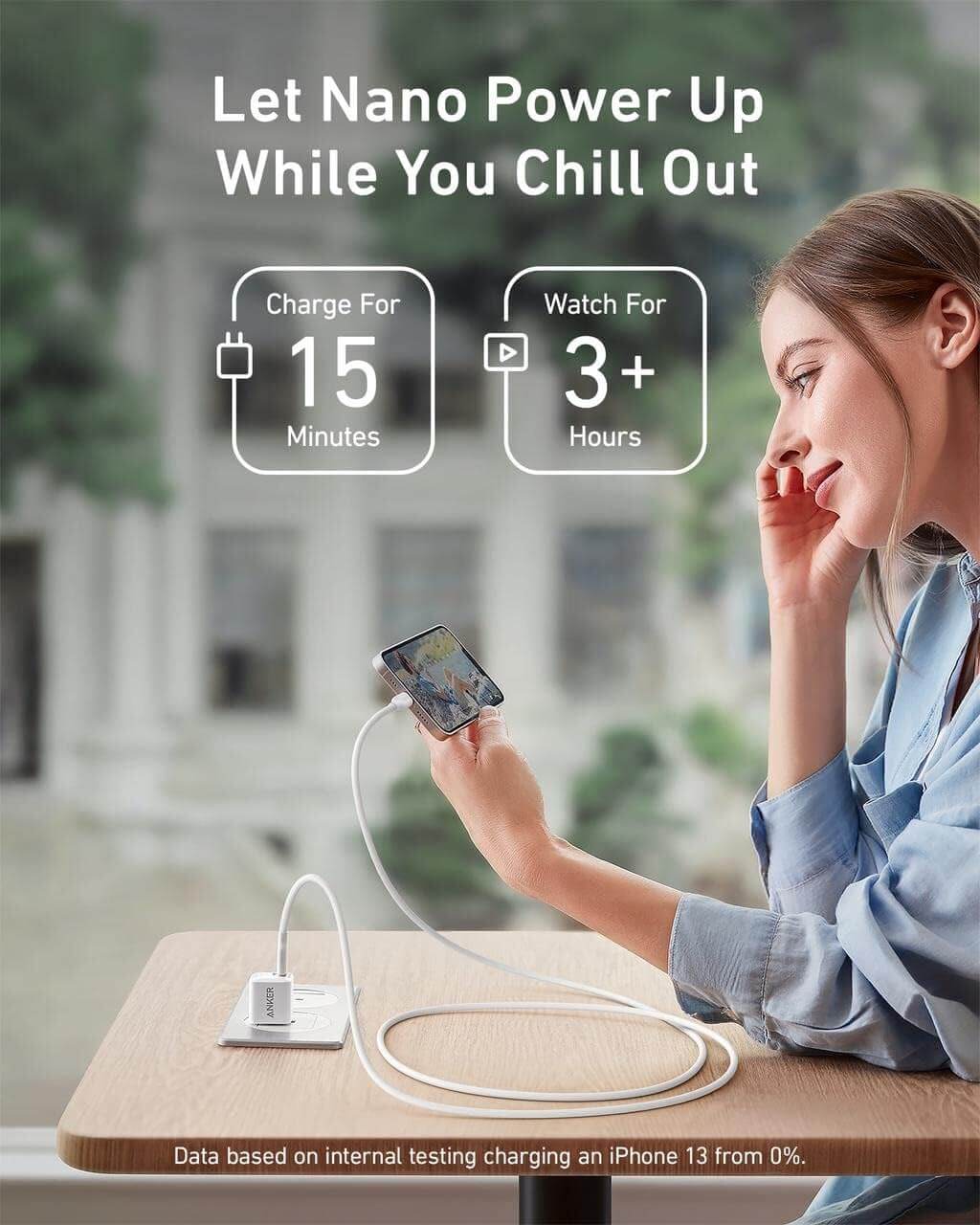 Anker USB C Charger 20W 511 Charger Durable Compact Fast Charger with 6ft USB-C to Lightning Cable - Smart Tech Shopping