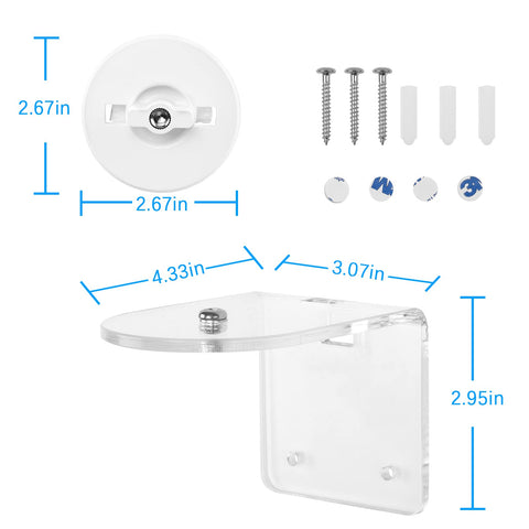 TP-Link Tapo C210/C200 Wall Mount! Wider View, Easy Install (Clear Acrylic)