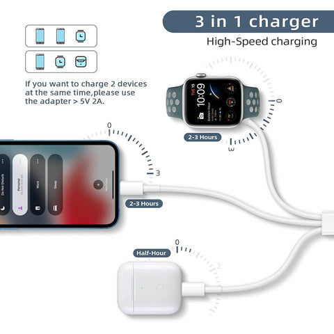 3 in 1 apple charging station with watch - Smart Tech Shopping