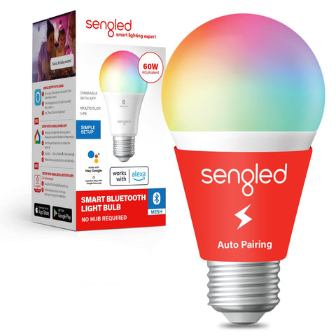Sengled Smart Light Bulbs, Color Changing Alexa/Bluetooth Mesh, Dimmable LED Bulb A19 E26 Multicolor