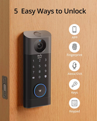 eufy S330 Video Lock & eufyCam 3 Kit: Keyless Entry, Remote Security for Pets