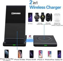 Dual Wireless Charger, COSOOS Qi Certified - Smart Tech Shopping