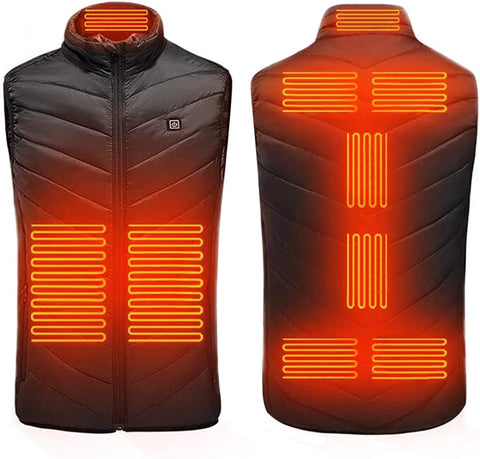 Insulated Heated Vest, Unisex Slim Fit Heated Coat Waistcoat Rechargeable USB Electric Heating Winter Vest - Smart Tech Shopping