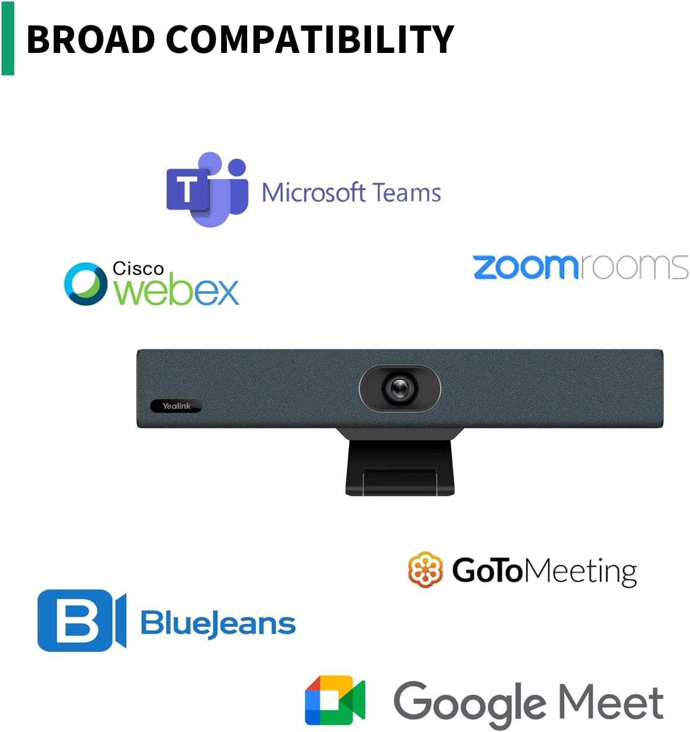 Yealink UVC34 4K Video Conference Camera Certified for Microsoft Teams, 120° Wide Angle Webcam
