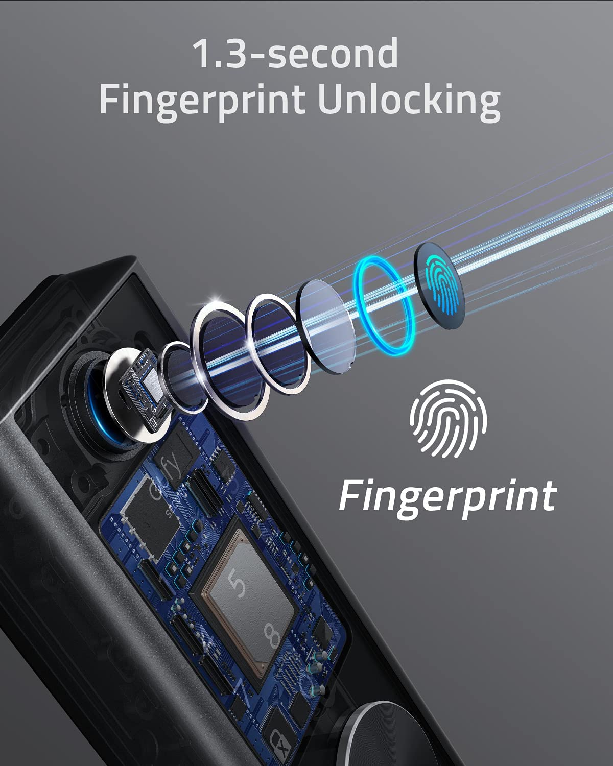 EUFY Security Smart Lock Touch, Fingerprint Keyless Entry Smart Door Lock - Smart Tech Shopping