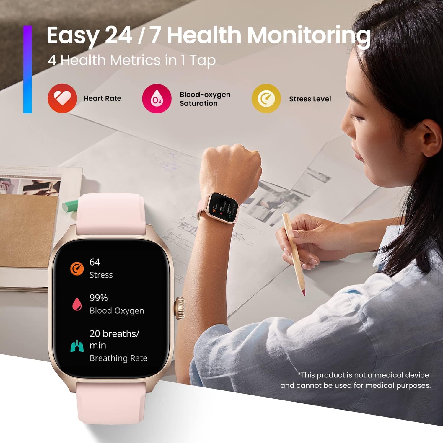 Amazfit GTS 4 Smart Watch for Women - Smart Tech Shopping