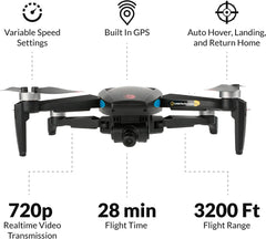 VTI FPV Duo Camera Racing Drone with Immersive Goggles - 28 Min Flight, Easy Controls - Smart Tech Shopping