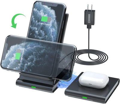 Dual Wireless Charger, COSOOS Qi Certified - Smart Tech Shopping