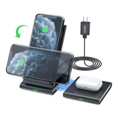 Dual Wireless Charger, COSOOS Qi Certified - Smart Tech Shopping