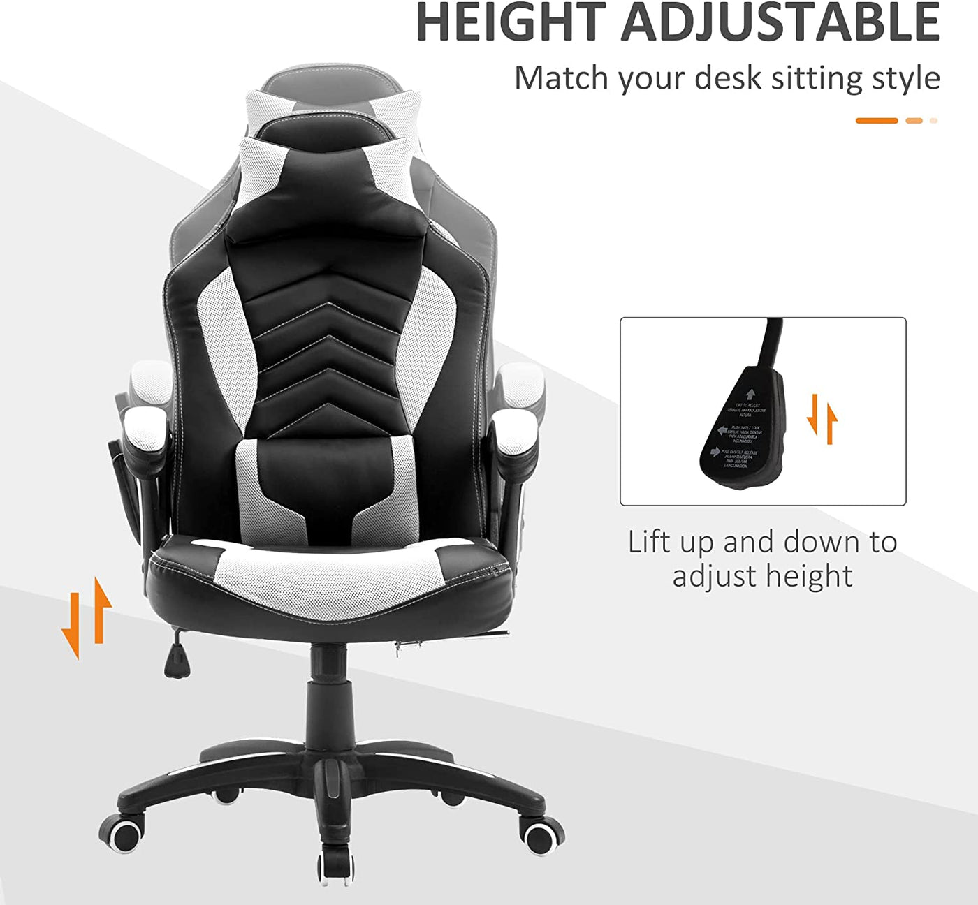 Best Gaming Chair with Heat and Massage - HOMCOM 6 Vibrating Point Massage Computer Gaming Chair with 5 Modes - Smart Tech Shopping