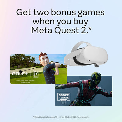 Meta Quest 2 All-In-One VR Headset with 256GB - Includes GOLF and Space Pirate Trainer DX - Smart Tech Shopping