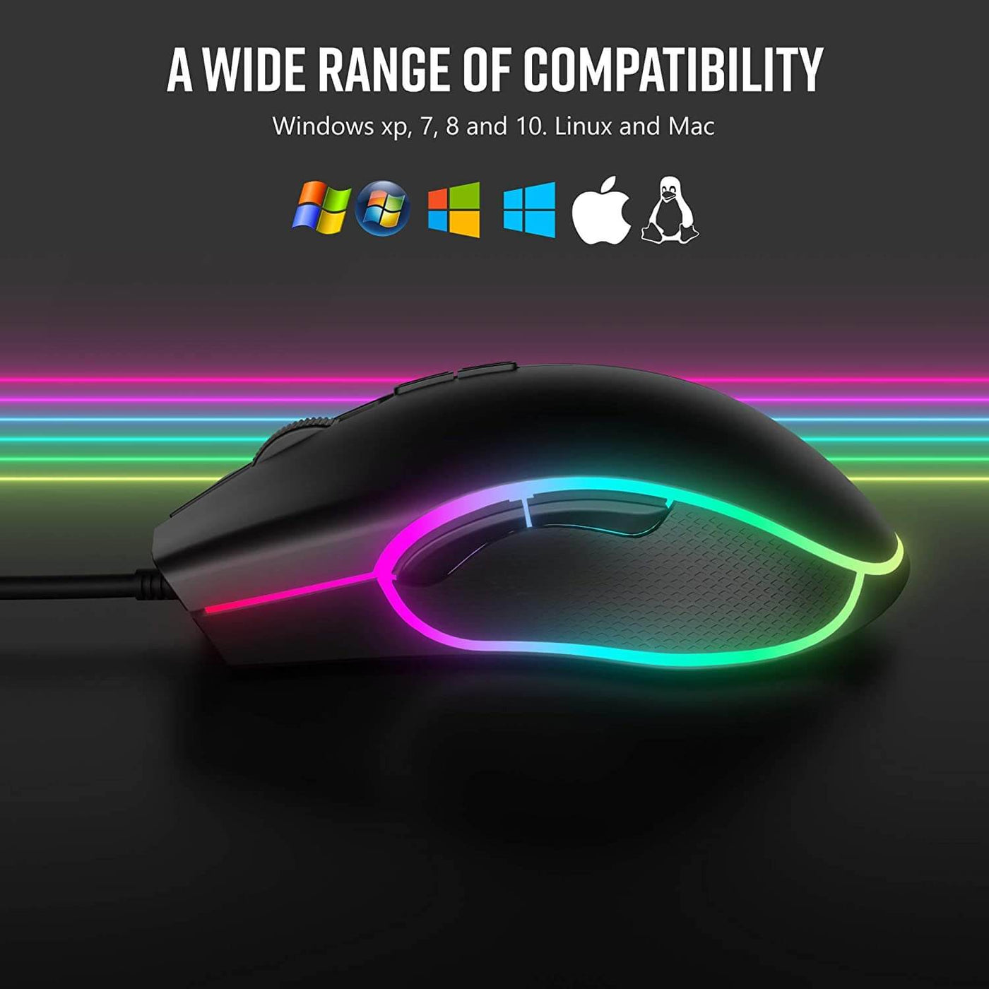 Altec Lansing Ergonomic RGB Wired Gaming Mouse - Smart Tech Shopping