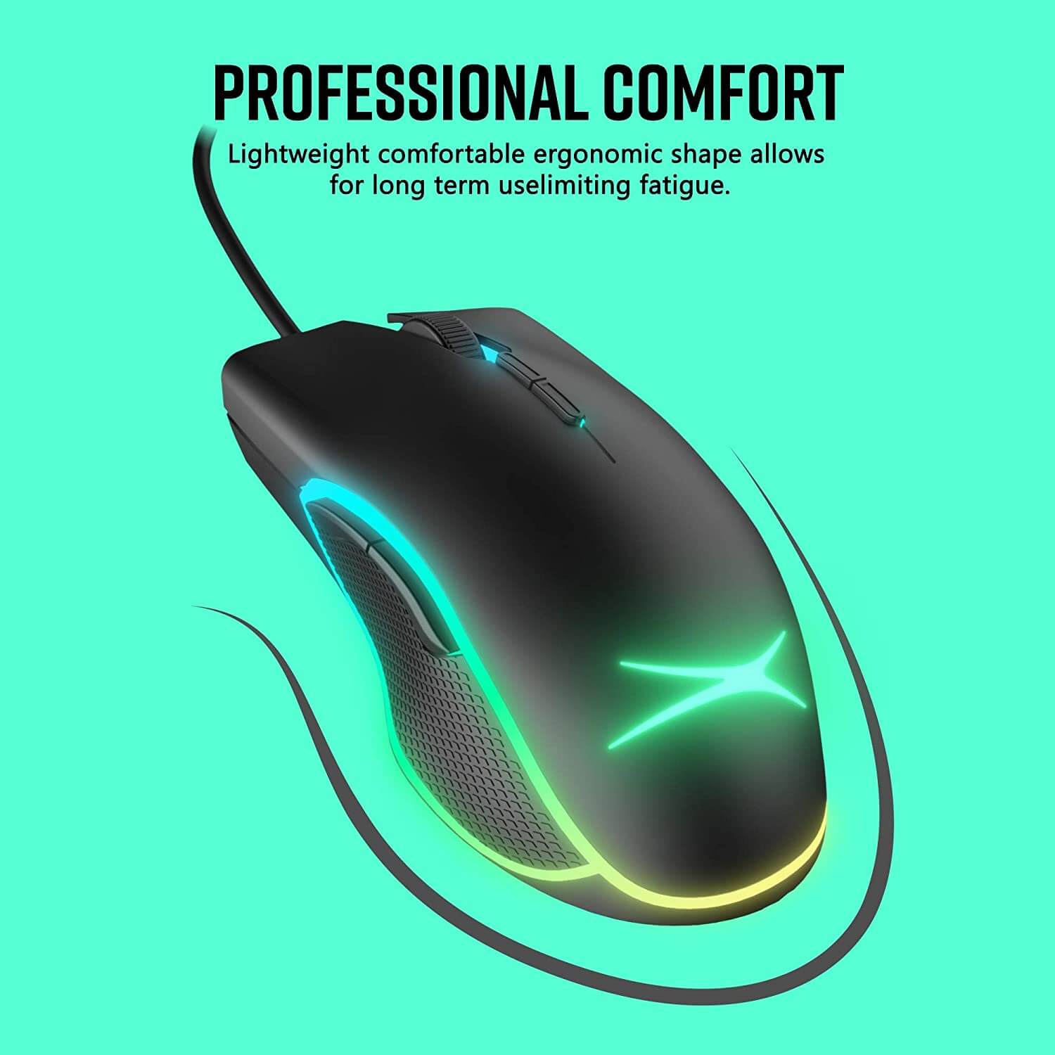 Altec Lansing Ergonomic RGB Wired Gaming Mouse - Smart Tech Shopping