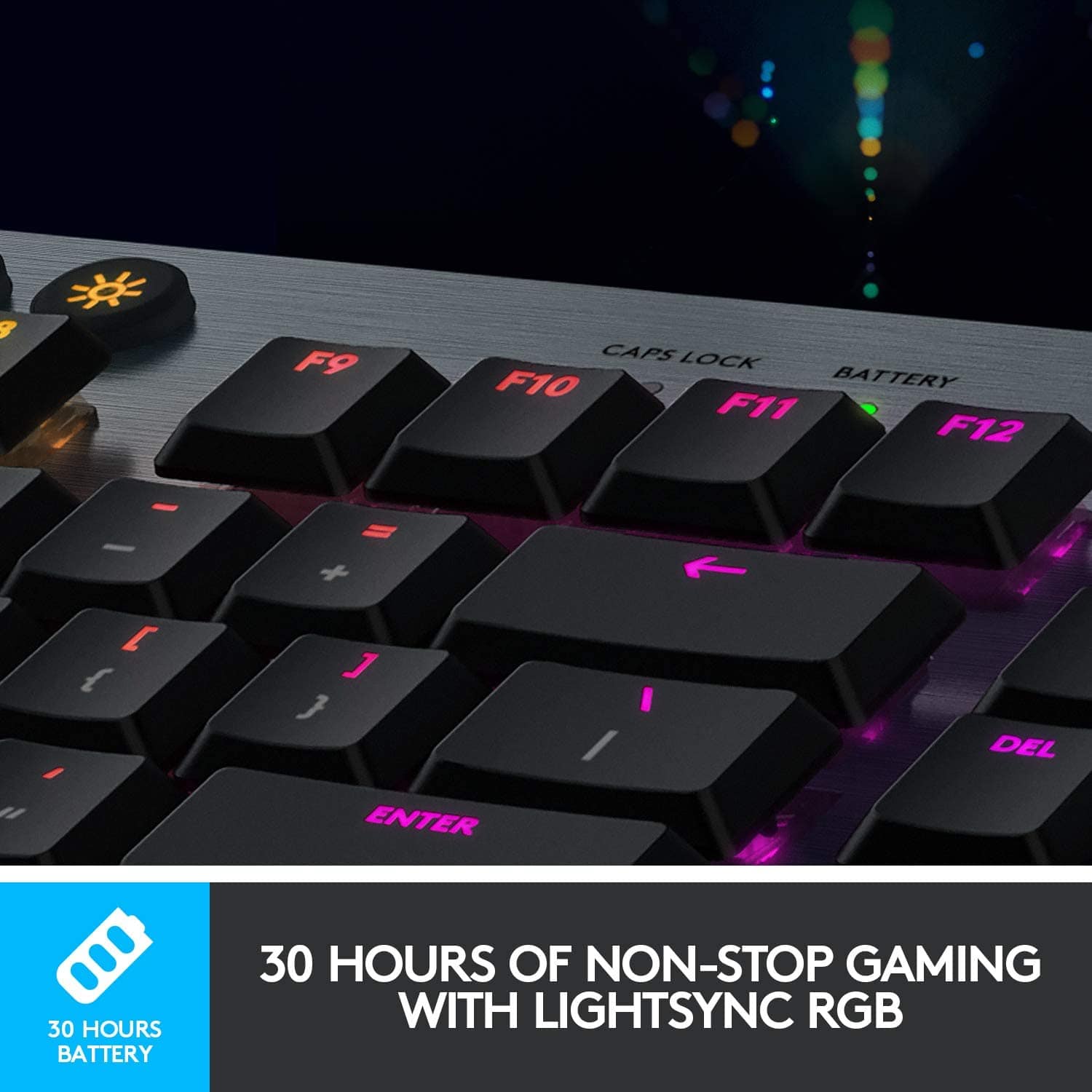 Logitech G915 LIGHTSPEED RGB Mechanical Gaming Keyboard, Low Profile GL Tactile Key Switch, LIGHTSYNC RGB