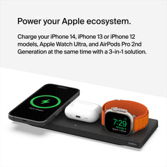 Belkin MagSafe 3-in-1 Wireless Charger: Power Up Apple Watch & iPhone Fast