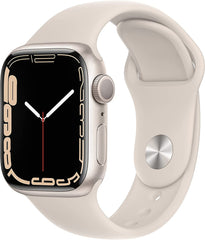 Apple Watch Series 7, 41mm Starlight Aluminium Case GPS + Cellular Sport Band - Smart Tech Shopping