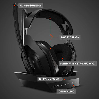 ASTRO A50, Wireless Gaming Headset, ASTRO A50 Base Station - Smart Tech Shopping