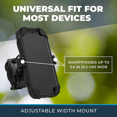 Roam Bike Phone Mount Adjustable Handlebar of Motorcycle Phone Mount for Electric, Mountain, Scooter, and Dirt Bikes - Smart Tech Shopping
