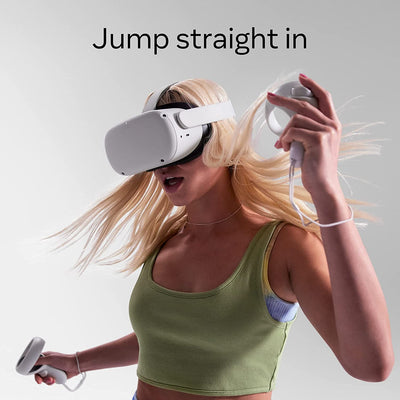 Meta Quest 2 All-In-One VR Headset with 256GB - Includes GOLF and Space Pirate Trainer DX - Smart Tech Shopping