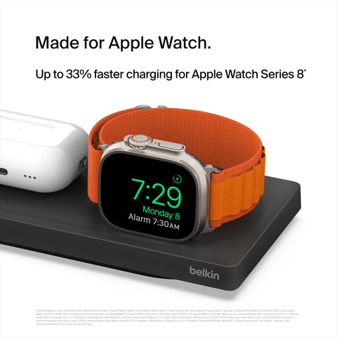 Belkin MagSafe 3-in-1 Fast Wireless Charging Pad for Apple Watch, iPhones