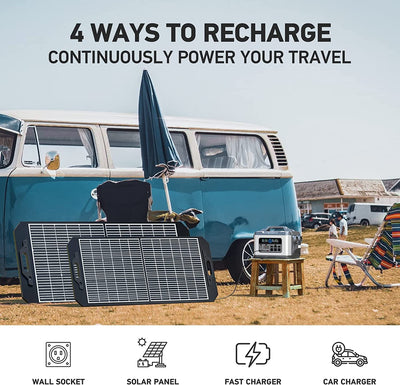 Steelite Portable Solar Power Station 2220Wh Solar Generator with 18-Port Lithium Battery Backup - Smart Tech Shopping