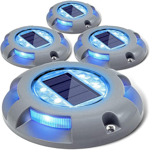Solar Deck Lights Driveway Dock Light LED Solar Powered Outdoor Waterproof Lights - Smart Tech Shopping