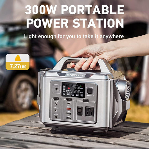 Steelite Roket Portable Power Station 300W Portable Generator with 10-Ports 2AC Outlets - Smart Tech Shopping