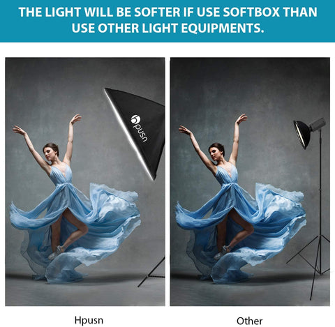 HPUSN Softbox Lighting Kit:Video Softbox-Professional Studio Photography Equipment for Portrait Product Fashion Photography Four Corner Softbox Kit - Smart Tech Shopping