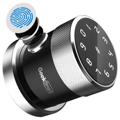 Geek Smart Door Lock - Keyless Fingerprint and Touchscreen Digital Door Lock, Secure Bluetooth, Easy Install, Great for Airbnb, Hotels and Offices, Homes, Apartments- Silver - Smart Tech Shop