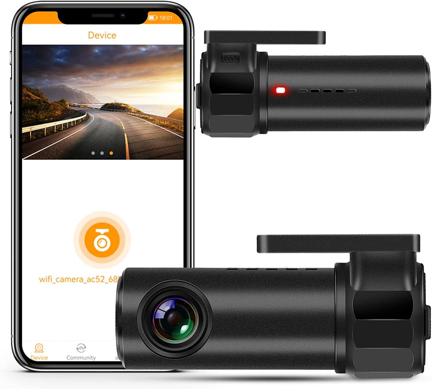 iMountek Dash Cam, Wi-Fi 1080P Dash Camera, Emergency Accident Lock Car Camera - Smart Tech Shopping