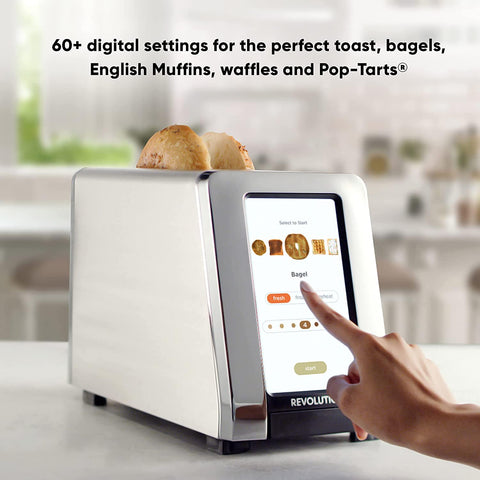 InstaGLO 2-Slice, high-end stainless steel touchscreen toaster with 7 toast levels - Smart Tech Shopping