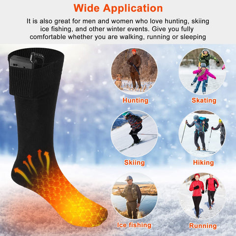 Heated Socks, Battery Heated Socks for Women Men, Electric Thermal Warming Socks - Smart Tech Shopping