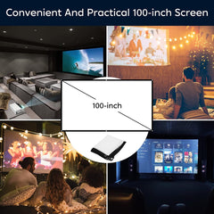 TMY 1080P Full HD 7500 Lumens Mini Movie Projector with Projector Screen Compatible with HDMI USB AV - Smart Tech Shopping