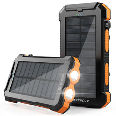 Solar Charger 30000mAh Solar Power Bank for Outdoor Camping, Solar Phone Charger for Emergency - Smart Tech Shopping