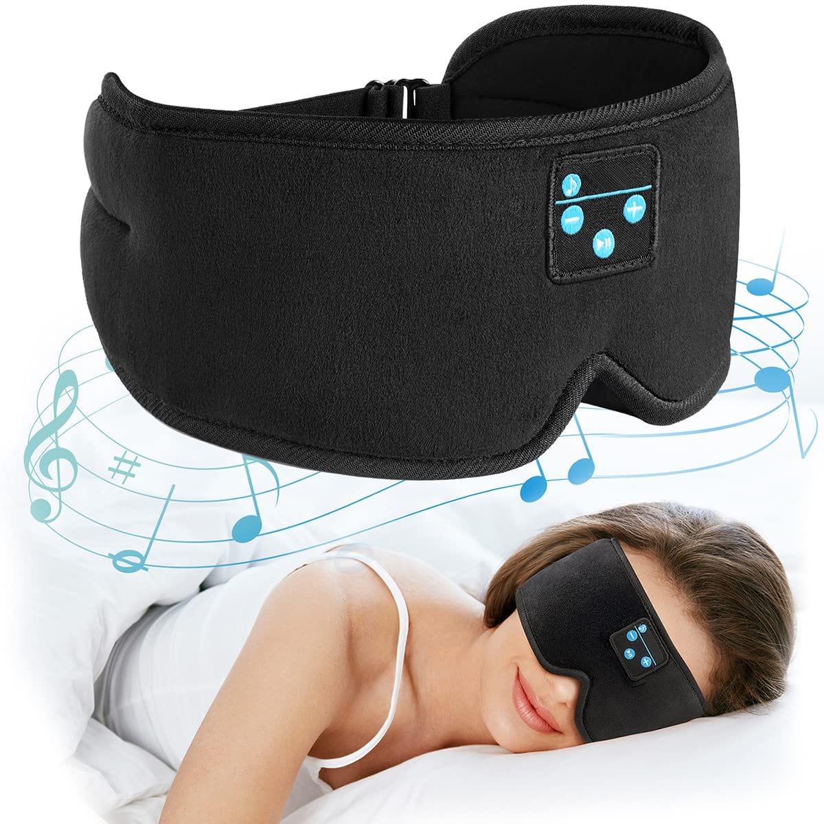 Sleep Headphones, Wireless Bluetooth Music Eye Mask, Ezona 3D Light - Smart Tech Shopping