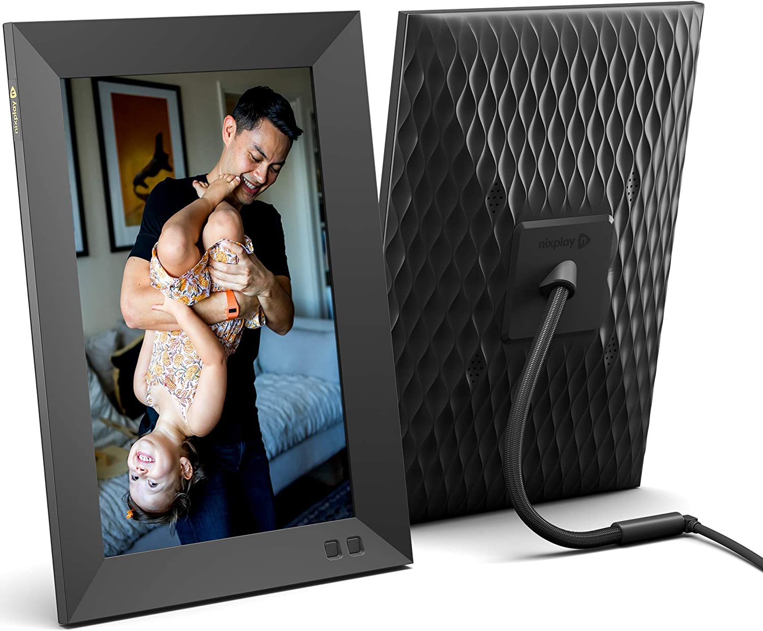 Nixplay 10.1 inch Smart Digital Photo Frame with WiFi (W10F) - Black - Share Photos and Videos Instantly via Email or App - Smart Tech Shopping