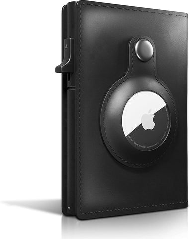 Anovus Cobalt Minimalist Pocket-Sized Genuine Leather Apple AirTag Wallet | Anovus Cobalt Apple AirTag Wallet | Smart AirTag Wallet | Accessory and Case for Apple Air Tag - Smart Tech Shoppin