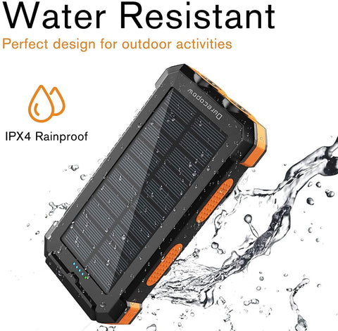 Solar Charger 30000mAh Solar Power Bank for Outdoor Camping, Solar Phone Charger for Emergency - Smart Tech Shopping